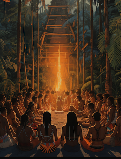 Niki_indigenous_ceremony_in_the_heart_of_the_jungle_with_wooden_7dcdfd37-a890-41a5-aeac-3e72d775e6a7 Kopie